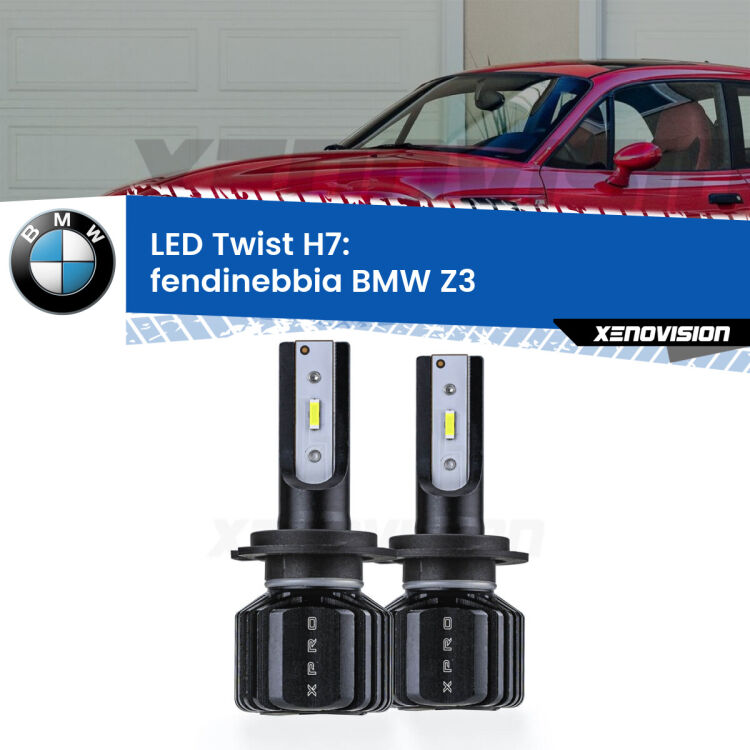 <strong>Kit fendinebbia LED</strong> H7 per <strong>BMW Z3</strong>  1997 - 2003. Compatte, impermeabili, senza ventola: praticamente indistruttibili. Top Quality.