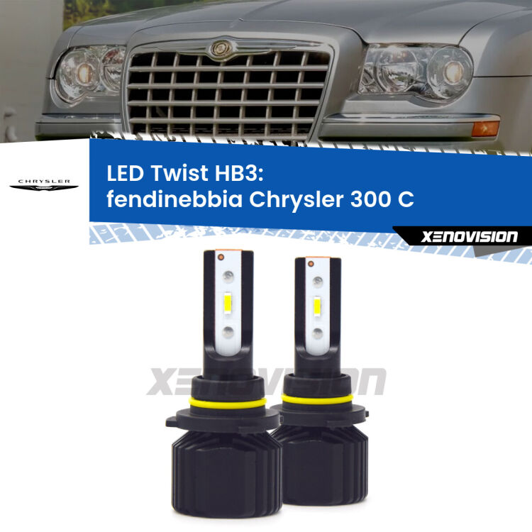 Fendinebbia LED Chrysler 300 C 2004 - 2012: HB3 11,000Lm <strong>Kit fendinebbia LED</strong> HB3 per <strong>Chrysler 300 C</strong> 2004 - 2012. Compatte, impermeabili, senza ventola: praticamente indistruttibili. Top Quality.