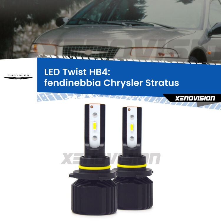 Fendinebbia LED Chrysler Stratus 1995 - 2001: HB4 11,000Lm <strong>Kit fendinebbia LED</strong> HB4 per <strong>Chrysler Stratus</strong> 1995 - 2001. Compatte, impermeabili, senza ventola: praticamente indistruttibili. Top Quality.