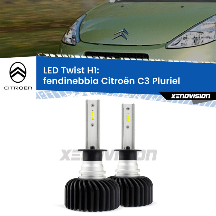 Fendinebbia LED Citroën C3 Pluriel 2003 - 2010: H1 11,000Lm <strong>Kit fendinebbia LED</strong> H1 per <strong>Citroën C3 Pluriel</strong> 2003 - 2010. Compatte, impermeabili, senza ventola: praticamente indistruttibili. Top Quality.