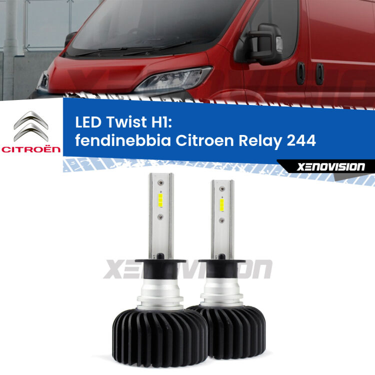 <strong>Kit fendinebbia LED</strong> H1 per <strong>Citroen Relay</strong> 244 2002 in poi. Compatte, impermeabili, senza ventola: praticamente indistruttibili. Top Quality.