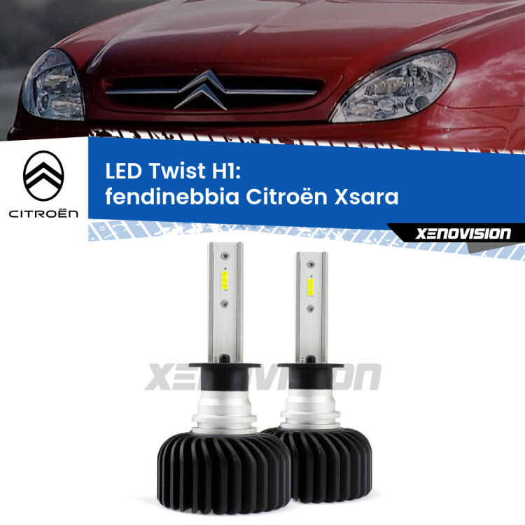 Fendinebbia LED Citroën Xsara 1997 - 2003: H1 11,000Lm <strong>Kit fendinebbia LED</strong> H1 per <strong>Citroën Xsara</strong> 1997 - 2003. Compatte, impermeabili, senza ventola: praticamente indistruttibili. Top Quality.