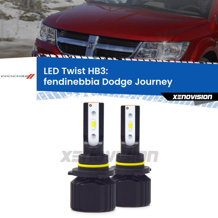 <strong>Kit fendinebbia LED</strong> HB3 per <strong>Dodge Journey</strong>  2008 - 2015. Compatte, impermeabili, senza ventola: praticamente indistruttibili. Top Quality.
