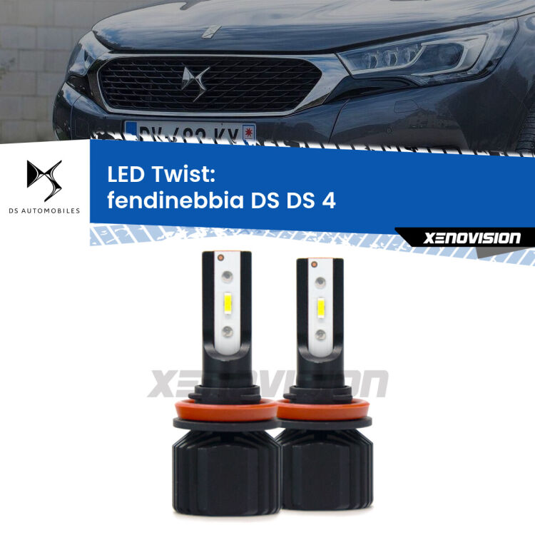 Fendinebbia LED DS DS 4 2015 in poi: Twist 11,000Lm <strong>Kit fendinebbia LED</strong> per <strong>DS DS 4</strong> 2015 in poi. Compatte, impermeabili, senza ventola: praticamente indistruttibili. Top Quality.