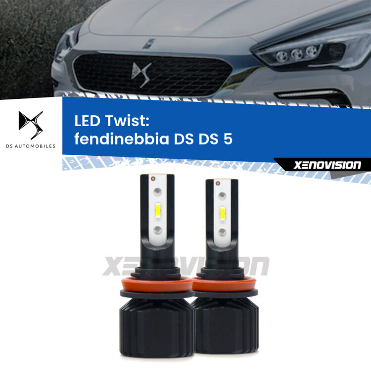 Fendinebbia LED DS DS 5 2015 in poi: Twist 11,000Lm <strong>Kit fendinebbia LED</strong> per <strong>DS DS 5</strong> 2015 in poi. Compatte, impermeabili, senza ventola: praticamente indistruttibili. Top Quality.