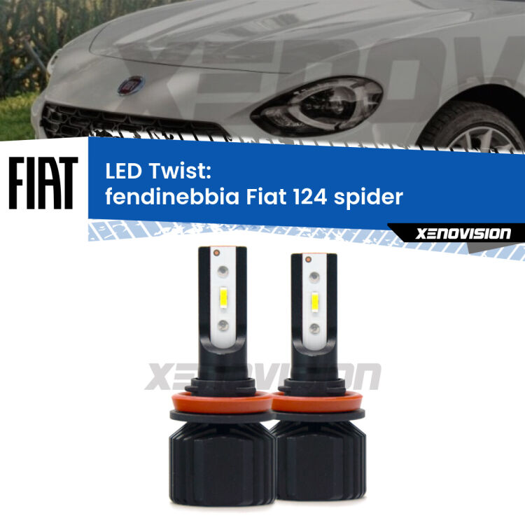 Fendinebbia LED Fiat 124 spider 2016 in poi: Twist 11,000Lm <strong>Kit fendinebbia LED</strong> per <strong>Fiat 124 spider</strong> 2016 in poi. Compatte, impermeabili, senza ventola: praticamente indistruttibili. Top Quality.