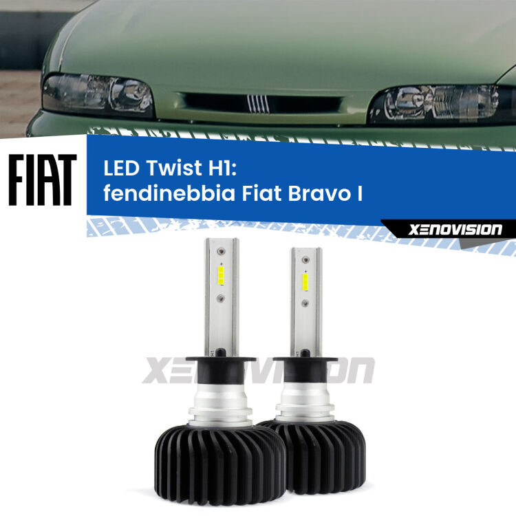 Fendinebbia LED Fiat Bravo I 1995 - 2001: H1 11,000Lm <strong>Kit fendinebbia LED</strong> H1 per <strong>Fiat Bravo I</strong> 1995 - 2001. Compatte, impermeabili, senza ventola: praticamente indistruttibili. Top Quality.