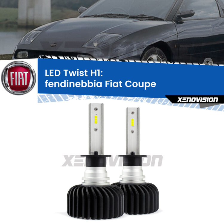<strong>Kit fendinebbia LED</strong> H1 per <strong>Fiat Coupe</strong>  1993 - 2000. Compatte, impermeabili, senza ventola: praticamente indistruttibili. Top Quality.