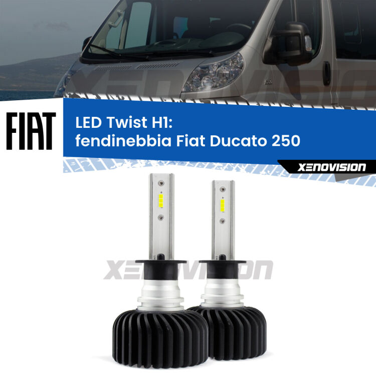 Fendinebbia LED Fiat Ducato 250 2006 - 2013: H1 11,000Lm <strong>Kit fendinebbia LED</strong> H1 per <strong>Fiat Ducato</strong> 250 2006 - 2013. Compatte, impermeabili, senza ventola: praticamente indistruttibili. Top Quality.