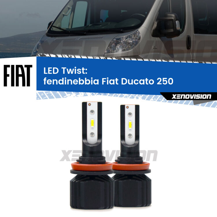 Fendinebbia LED Fiat Ducato 250 2014 - 2018: Twist 11,000Lm <strong>Kit fendinebbia LED</strong> per <strong>Fiat Ducato</strong> 250 2014 - 2018. Compatte, impermeabili, senza ventola: praticamente indistruttibili. Top Quality.