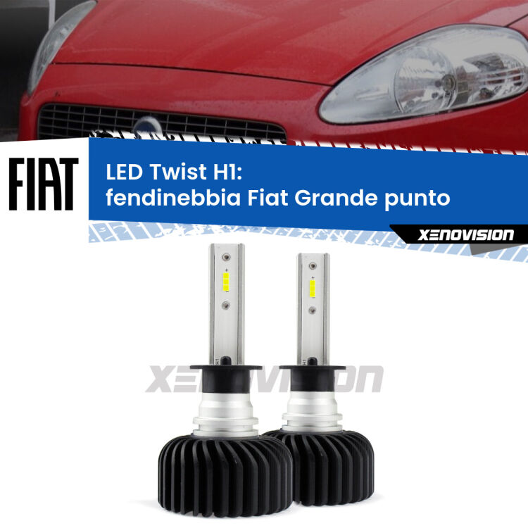 Fendinebbia LED Fiat Grande punto  2005 - 2018: H1 11,000Lm <strong>Kit fendinebbia LED</strong> H1 per <strong>Fiat Grande punto</strong>  2005 - 2018. Compatte, impermeabili, senza ventola: praticamente indistruttibili. Top Quality.