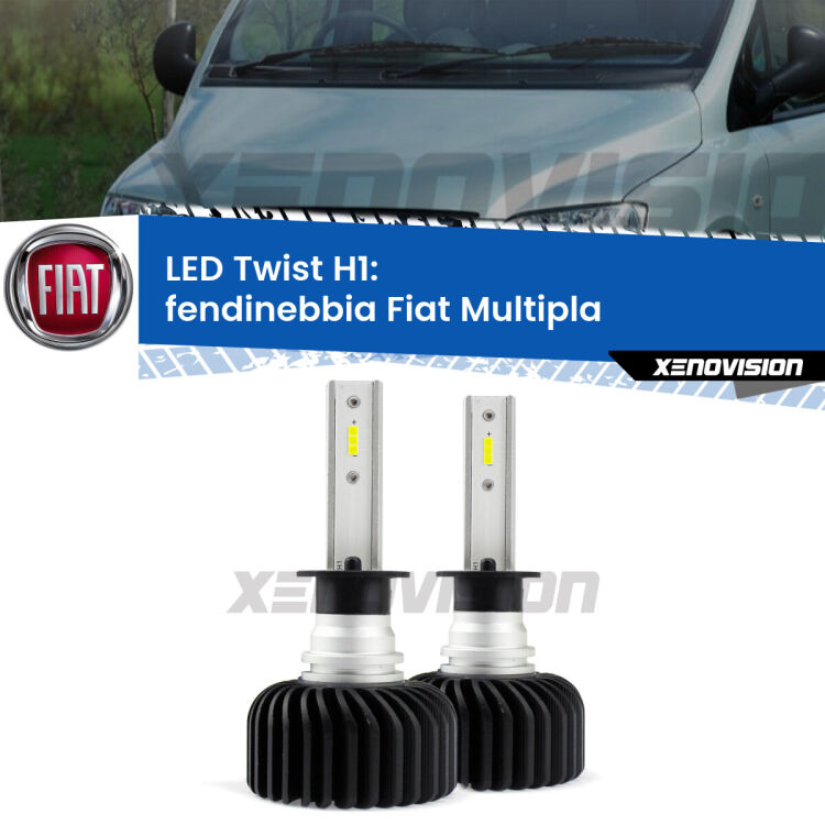 <strong>Kit fendinebbia LED</strong> H1 per <strong>Fiat Multipla</strong>  1999 - 2010. Compatte, impermeabili, senza ventola: praticamente indistruttibili. Top Quality.