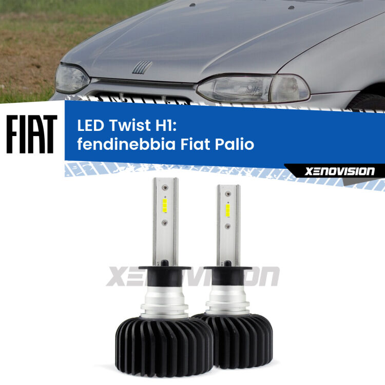 Fendinebbia LED Fiat Palio  1996 - 2003: H1 11,000Lm <strong>Kit fendinebbia LED</strong> H1 per <strong>Fiat Palio</strong>  1996 - 2003. Compatte, impermeabili, senza ventola: praticamente indistruttibili. Top Quality.