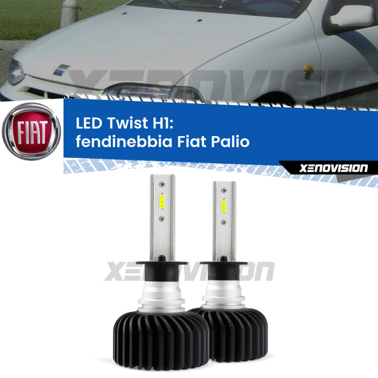 <strong>Kit fendinebbia LED</strong> H1 per <strong>Fiat Palio</strong>  1996 - 2003. Compatte, impermeabili, senza ventola: praticamente indistruttibili. Top Quality.