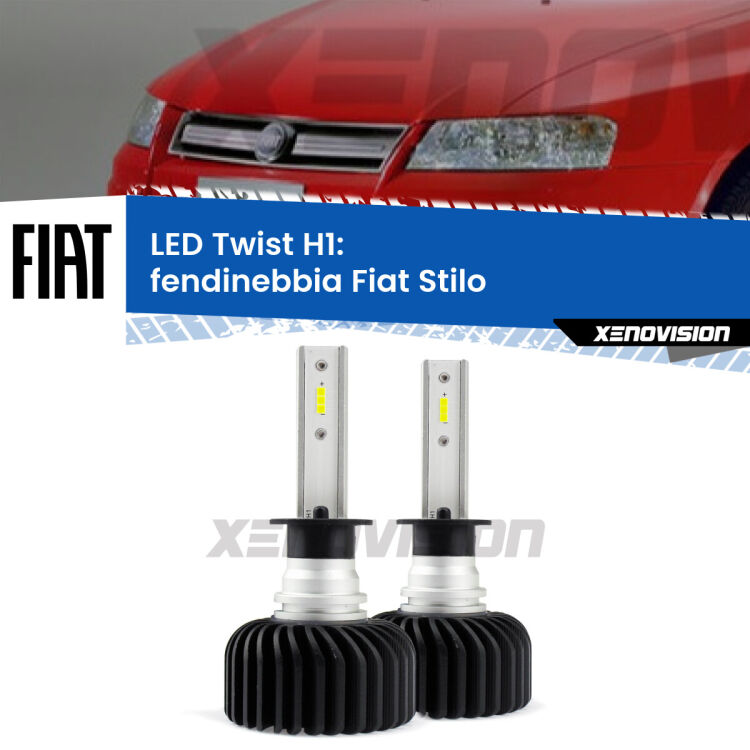 Fendinebbia LED Fiat Stilo  2001 - 2006: H1 11,000Lm <strong>Kit fendinebbia LED</strong> H1 per <strong>Fiat Stilo</strong>  2001 - 2006. Compatte, impermeabili, senza ventola: praticamente indistruttibili. Top Quality.