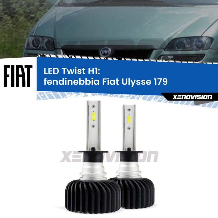 Fendinebbia LED Fiat Ulysse 179 2002 - 2011: H1 11,000Lm <strong>Kit fendinebbia LED</strong> H1 per <strong>Fiat Ulysse</strong> 179 2002 - 2011. Compatte, impermeabili, senza ventola: praticamente indistruttibili. Top Quality.