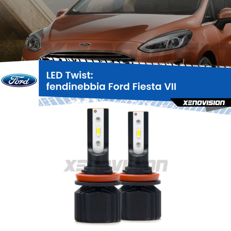 Fendinebbia LED Ford Fiesta Mk7 2017 - 2020: Twist 11,000Lm <strong>Kit fendinebbia LED</strong> per <strong>Ford Fiesta</strong> Mk7 2017 - 2020. Compatte, impermeabili, senza ventola: praticamente indistruttibili. Top Quality.