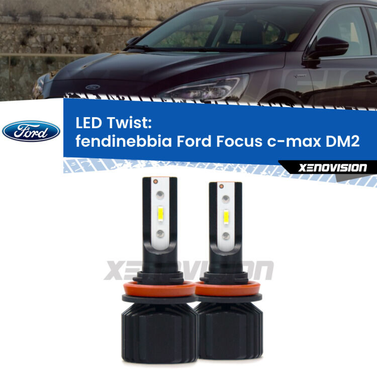 0 Fendinebbia LED Ford Focus c-max DM2 2003 - 2007: Twist 11,000Lm <strong>Kit fendinebbia LED</strong> per <strong>Ford Focus c-max</strong> DM2 2003 - 2007. Compatte, impermeabili, senza ventola: praticamente indistruttibili. Top Quality.