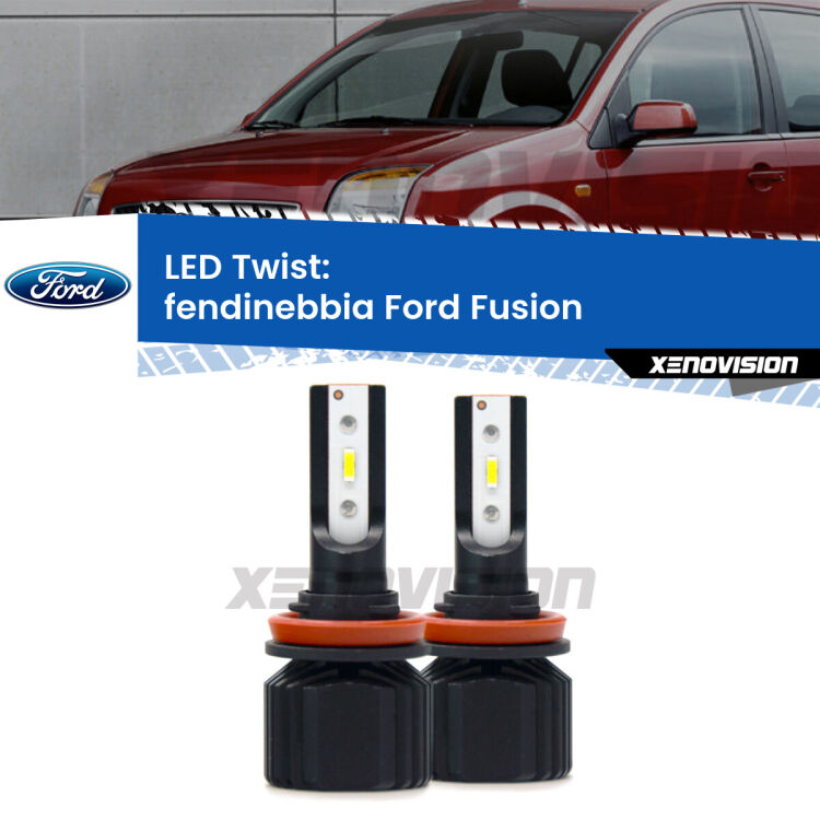0 Fendinebbia LED Ford Fusion 2002 - 2012: Twist 11,000Lm <strong>Kit fendinebbia LED</strong> per <strong>Ford Fusion</strong> 2002 - 2012. Compatte, impermeabili, senza ventola: praticamente indistruttibili. Top Quality.