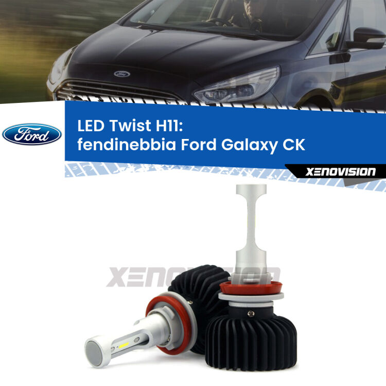 <strong>Kit fendinebbia LED</strong> H11 per <strong>Ford Galaxy</strong> CK 2015 - 2018. Compatte, impermeabili, senza ventola: praticamente indistruttibili. Top Quality.