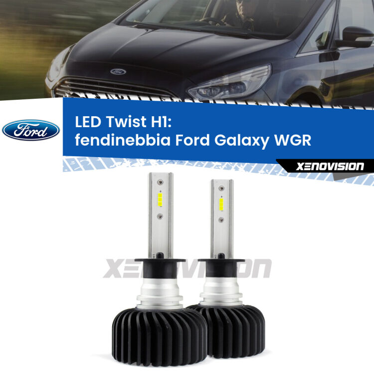 <strong>Kit fendinebbia LED</strong> H1 per <strong>Ford Galaxy</strong> WGR 1995 - 2000. Compatte, impermeabili, senza ventola: praticamente indistruttibili. Top Quality.