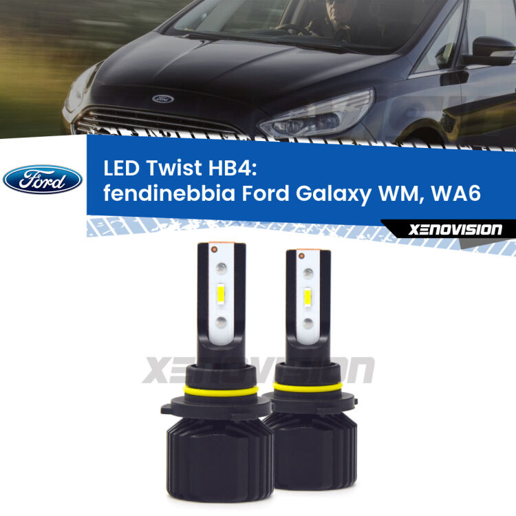<strong>Kit fendinebbia LED</strong> HB4 per <strong>Ford Galaxy</strong> WM, WA6 2006 - 2015. Compatte, impermeabili, senza ventola: praticamente indistruttibili. Top Quality.