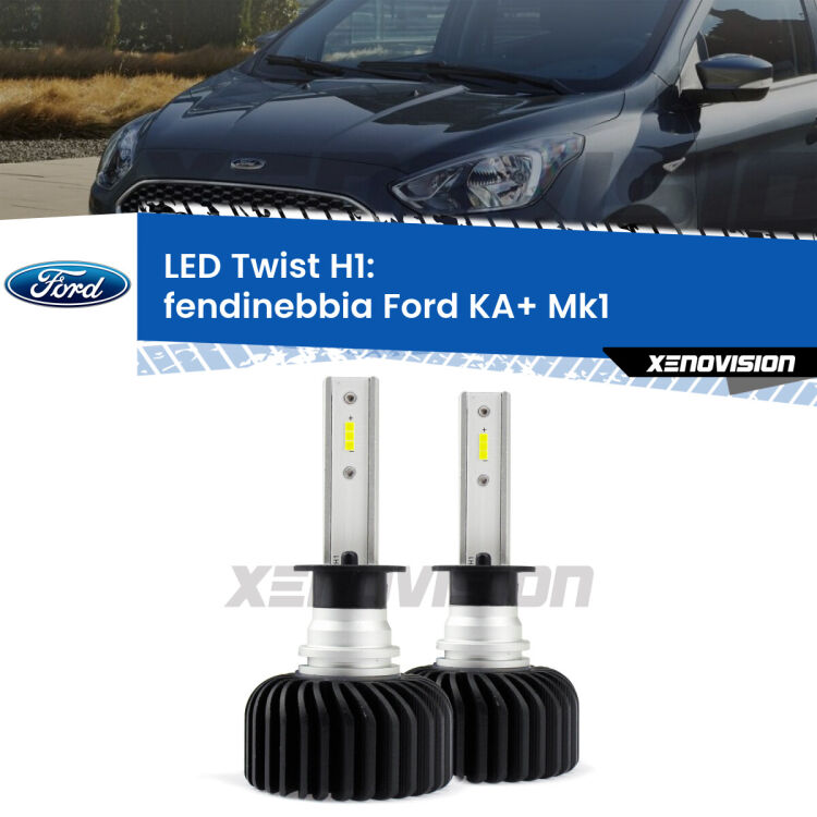 <strong>Kit fendinebbia LED</strong> H1 per <strong>Ford KA+</strong> Mk1 1996 - 2008. Compatte, impermeabili, senza ventola: praticamente indistruttibili. Top Quality.
