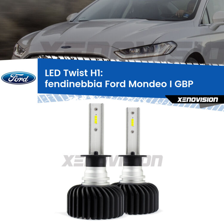 <strong>Kit fendinebbia LED</strong> H1 per <strong>Ford Mondeo I</strong> GBP 1993 - 1996. Compatte, impermeabili, senza ventola: praticamente indistruttibili. Top Quality.