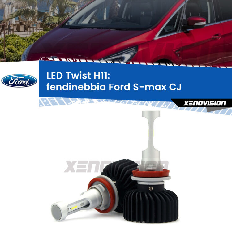 <strong>Kit fendinebbia LED</strong> H11 per <strong>Ford S-max</strong> CJ 2015 - 2018. Compatte, impermeabili, senza ventola: praticamente indistruttibili. Top Quality.