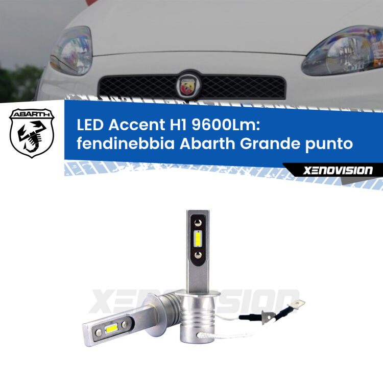 0 Fendinebbia LED H1 9600Lm per Abarth Grande punto 2007 - 2010 <strong>Kit LED Fendinebbia per Abarth Grande punto</strong> 2007 - 2010.</strong> Coppia lampade <strong>H1</strong> senza ventola e ultracompatte per installazioni in fari senza spazi.