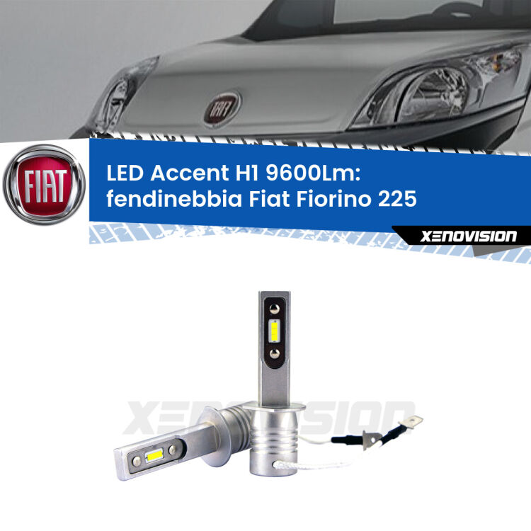 <strong>Kit LED Fendinebbia per Fiat Fiorino</strong> 225 2008 - 2021.</strong> Coppia lampade <strong>H1</strong> senza ventola e ultracompatte per installazioni in fari senza spazi.