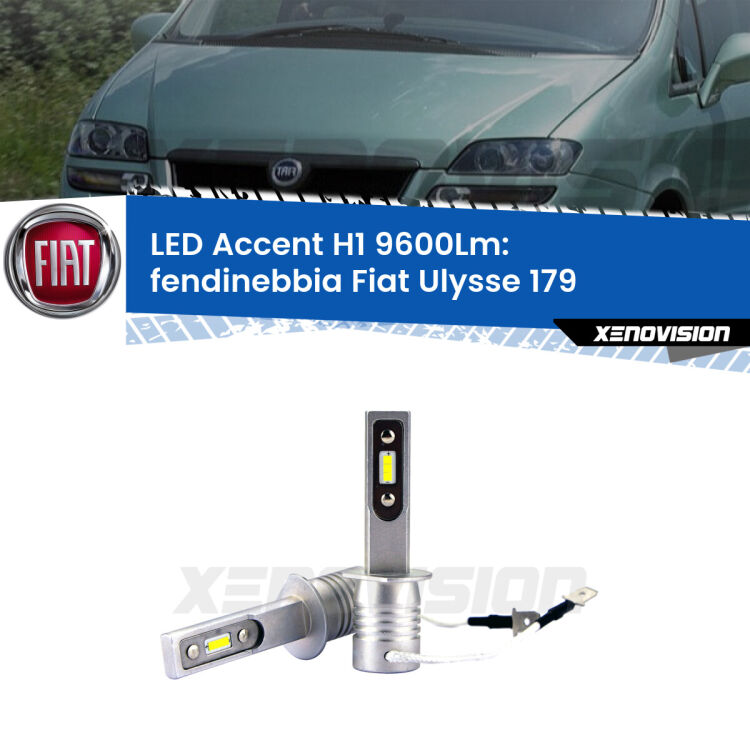 <strong>Kit LED Fendinebbia per Fiat Ulysse</strong> 179 2002 - 2011.</strong> Coppia lampade <strong>H1</strong> senza ventola e ultracompatte per installazioni in fari senza spazi.