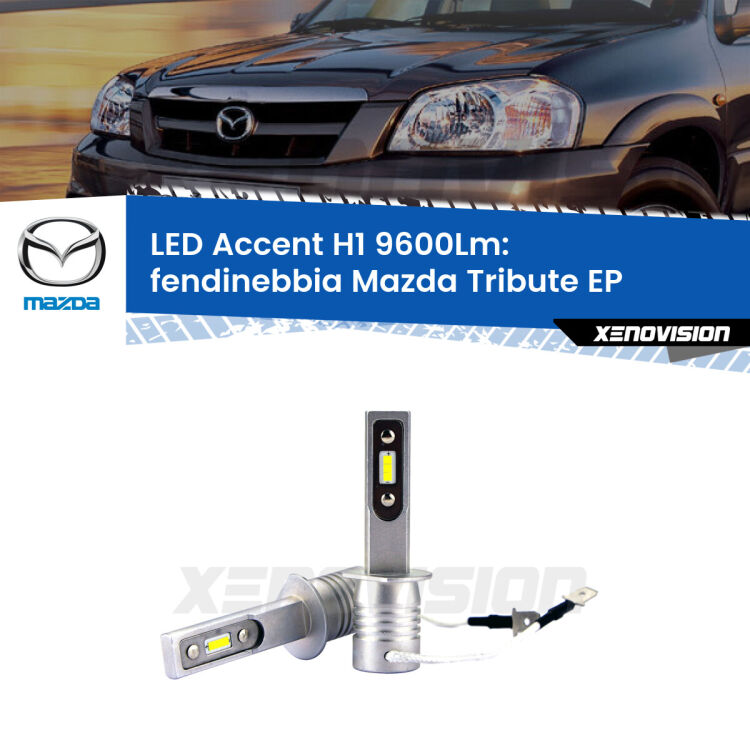 <strong>Kit LED Fendinebbia per Mazda Tribute</strong> EP 2000 - 2008.</strong> Coppia lampade <strong>H1</strong> senza ventola e ultracompatte per installazioni in fari senza spazi.