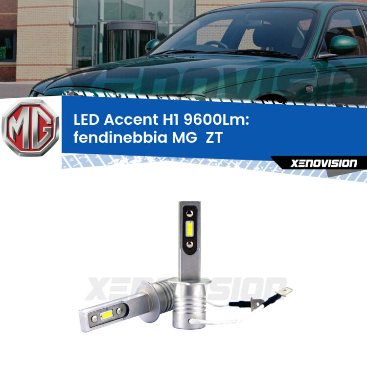 Fendinebbia LED H1 9600Lm per MG  ZT  2001 - 2005 <strong>Kit LED Fendinebbia per MG  ZT</strong>  2001 - 2005.</strong> Coppia lampade <strong>H1</strong> senza ventola e ultracompatte per installazioni in fari senza spazi.