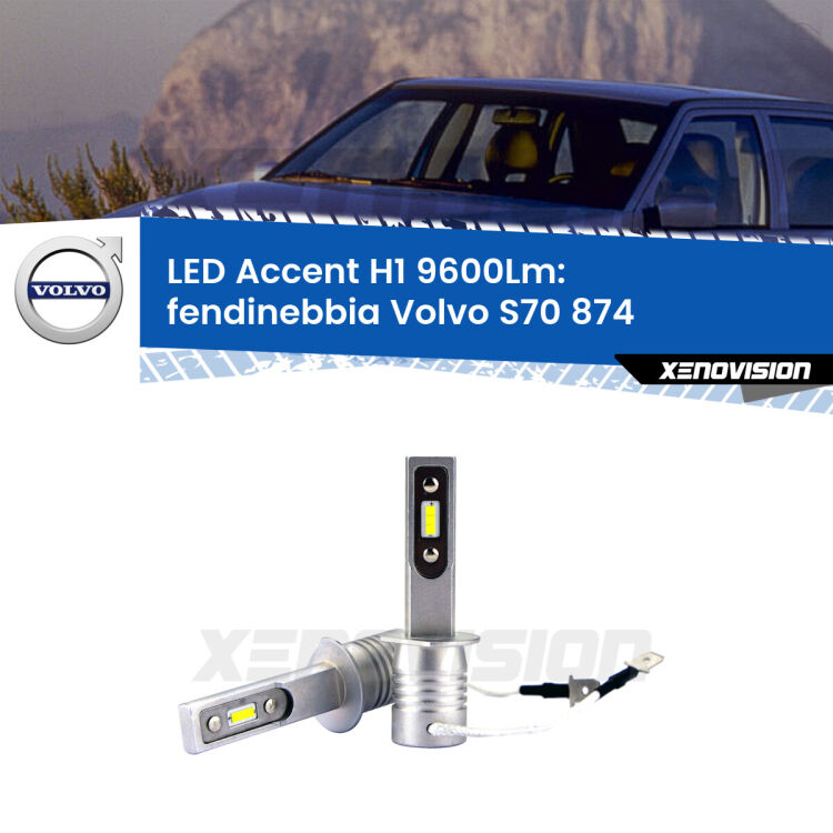 <strong>Kit LED Fendinebbia per Volvo S70</strong> 874 1997 - 2000.</strong> Coppia lampade <strong>H1</strong> senza ventola e ultracompatte per installazioni in fari senza spazi.