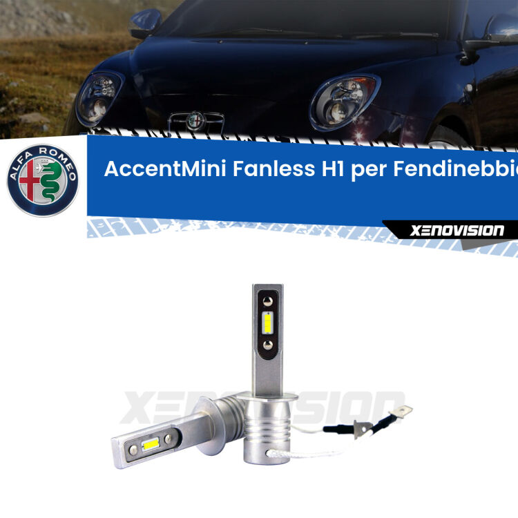 0 Fendinebbia LED H1 9600Lumen per Alfa romeo Mito (955) 2008 -2018 Lampade H1 <strong>fendinebbia LED Alfa romeo Mito.</strong> Coppia lampade senza ventola e ultracompatte per installazioni in fari senza spazi. Non richiede cavi Easyplug.