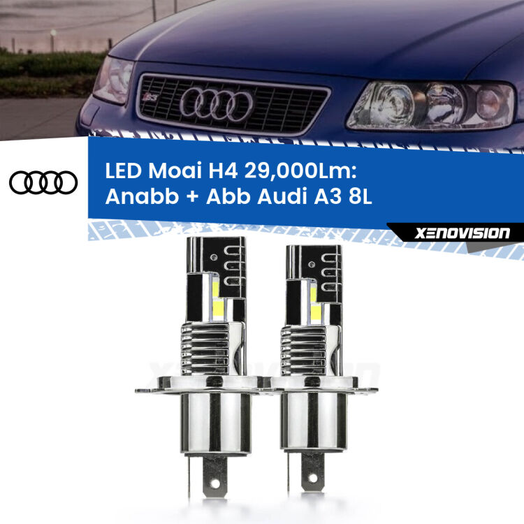 0 Fendinebbia LED H4 29,000Lm per Audi A3 8L 1996 - 2000 <strong>Kit Fendinebbia LED per Audi A3</strong> 8L 1996 - 2000</strong>: 29.000Lumen, canbus, fatti per durare. Qualità Massima Garantita.