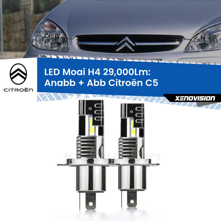 0 Fendinebbia LED H4 29,000Lm per Citroën C5 2001 - 2004 <strong>Kit Fendinebbia LED per Citroën C5</strong> 2001 - 2004</strong>: 29.000Lumen, canbus, fatti per durare. Qualità Massima Garantita.