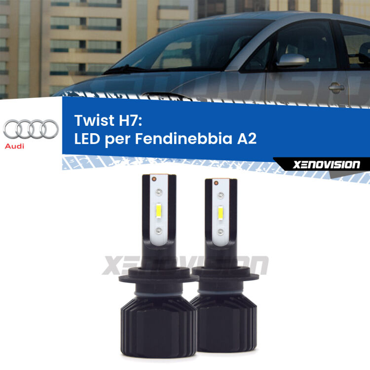 Lampade H7&nbsp;<strong>fendinebbia LED Audi A2.</strong>&nbsp;Compatte, impermeabili, senza ventola: praticamente indistruttibili. Top Quality. Canbus sul 85% delle auto.