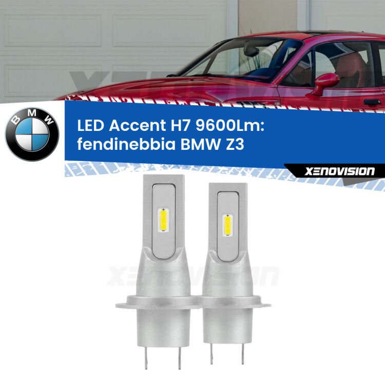 <strong>Kit LED Fendinebbia per BMW Z3</strong>  1997 - 2003.</strong> Coppia lampade <strong>H7</strong> senza ventola e ultracompatte per installazioni in fari senza spazi.