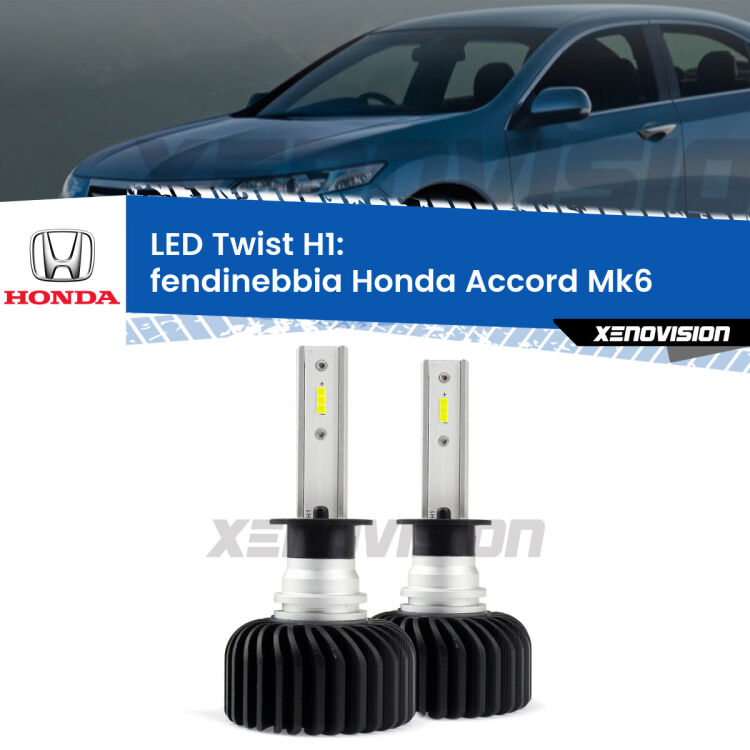 Fendinebbia LED Honda Accord Mk6 1997 - 2002: H1 11,000Lm <strong>Kit fendinebbia LED</strong> H1 per <strong>Honda Accord</strong> Mk6 1997 - 2002. Compatte, impermeabili, senza ventola: praticamente indistruttibili. Top Quality.