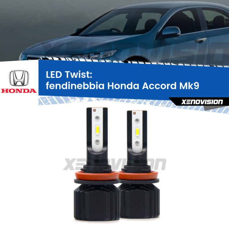 Fendinebbia LED Honda Accord Mk9 2012 - 2016: Twist 11,000Lm <strong>Kit fendinebbia LED</strong> per <strong>Honda Accord</strong> Mk9 2012 - 2016. Compatte, impermeabili, senza ventola: praticamente indistruttibili. Top Quality.