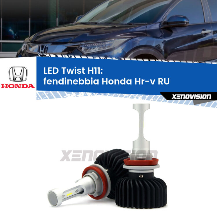 <strong>Kit fendinebbia LED</strong> H11 per <strong>Honda Hr-v</strong> RU 2013 in poi. Compatte, impermeabili, senza ventola: praticamente indistruttibili. Top Quality.