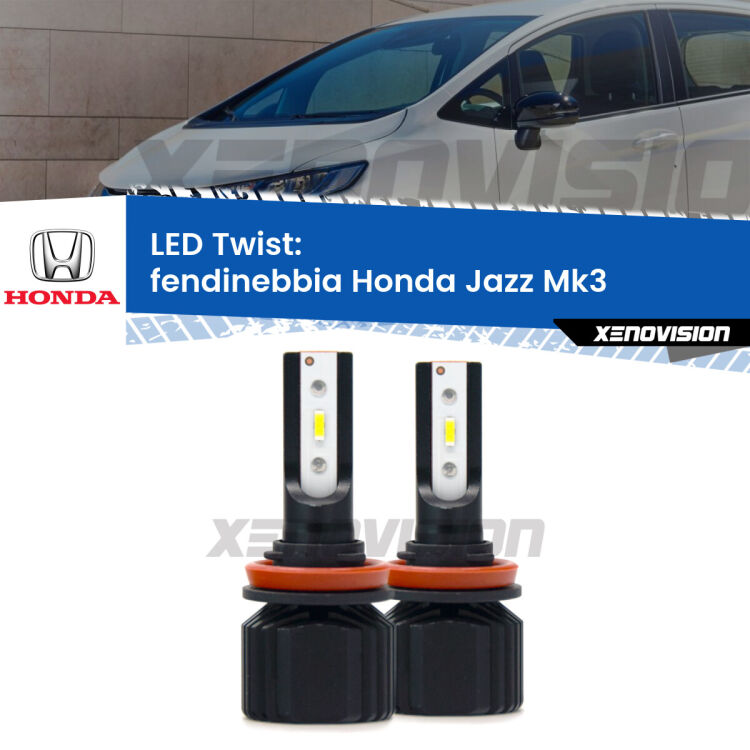 Fendinebbia LED Honda Jazz Mk3 2008 - 2012: Twist 11,000Lm <strong>Kit fendinebbia LED</strong> per <strong>Honda Jazz</strong> Mk3 2008 - 2012. Compatte, impermeabili, senza ventola: praticamente indistruttibili. Top Quality.
