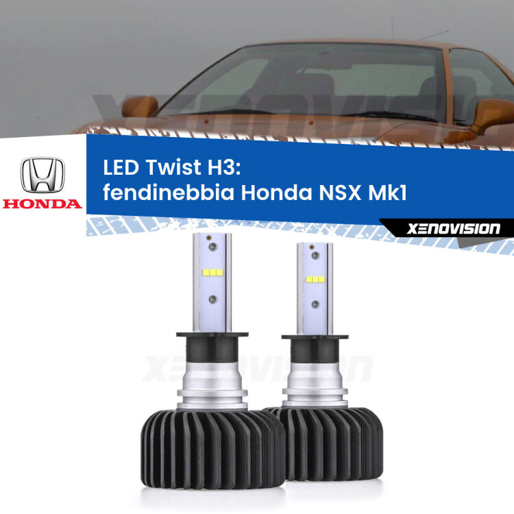 <strong>Kit fendinebbia LED</strong> H3 per <strong>Honda NSX</strong> Mk1 1990 - 2005. Compatte, impermeabili, senza ventola: praticamente indistruttibili. Top Quality.