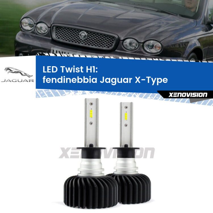 <strong>Kit fendinebbia LED</strong> H1 per <strong>Jaguar X-Type</strong>  2001 - 2009. Compatte, impermeabili, senza ventola: praticamente indistruttibili. Top Quality.