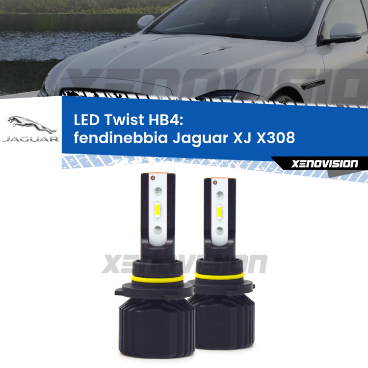 <strong>Kit fendinebbia LED</strong> HB4 per <strong>Jaguar XJ</strong> X308 1997 - 2003. Compatte, impermeabili, senza ventola: praticamente indistruttibili. Top Quality.