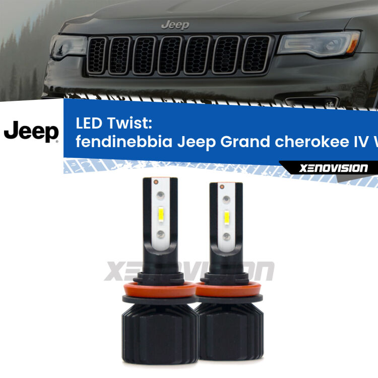 Fendinebbia LED Jeep Grand cherokee IV WK2 2014 - 2020: Twist 11,000Lm <strong>Kit fendinebbia LED</strong> per <strong>Jeep Grand cherokee IV</strong> WK2 2014 - 2020. Compatte, impermeabili, senza ventola: praticamente indistruttibili. Top Quality.