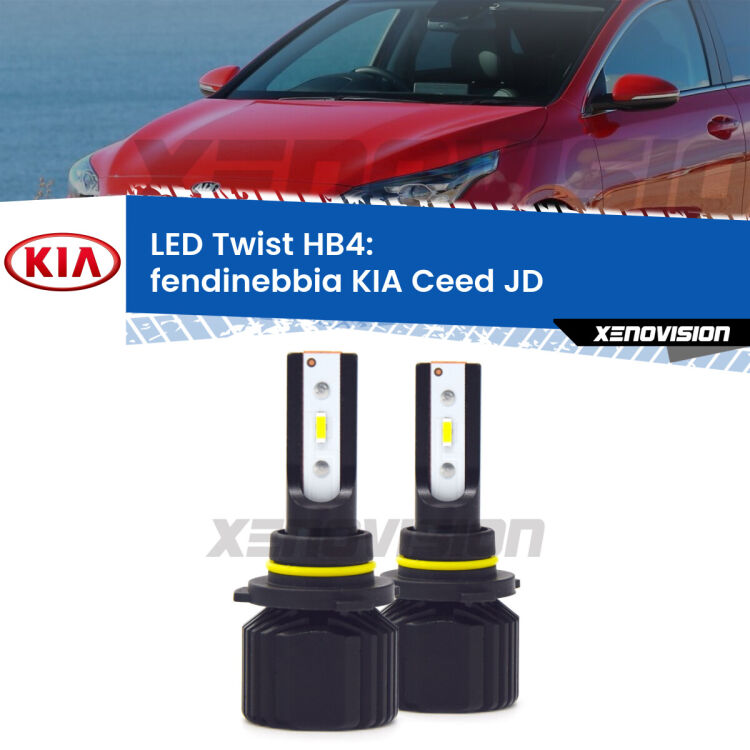 <strong>Kit fendinebbia LED</strong> HB4 per <strong>KIA Ceed</strong> JD 2012 - 2017. Compatte, impermeabili, senza ventola: praticamente indistruttibili. Top Quality.