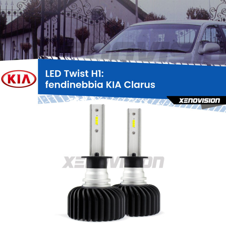<strong>Kit fendinebbia LED</strong> H1 per <strong>KIA Clarus</strong>  1996 - 2001. Compatte, impermeabili, senza ventola: praticamente indistruttibili. Top Quality.
